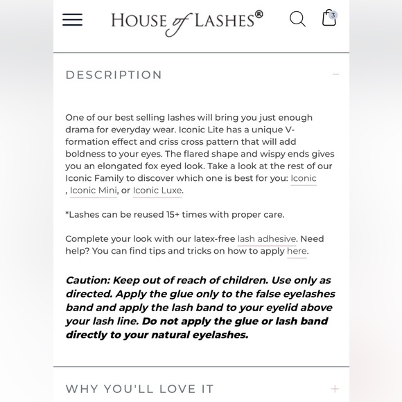 House of Lashes Iconic Lite 6 pack - Picture 5 of 5
